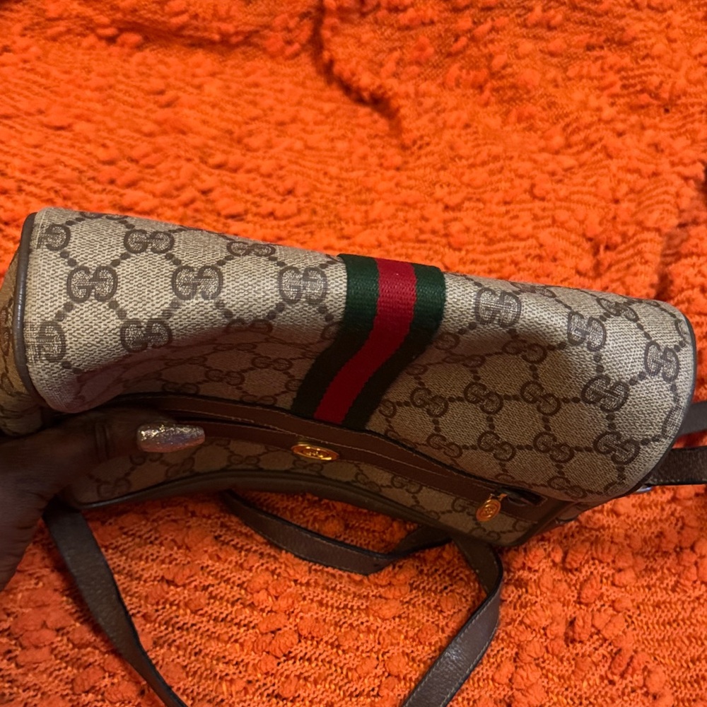 Gucci Sherry Line Brown and Tan Messenger Bag - Picture 7 of 13